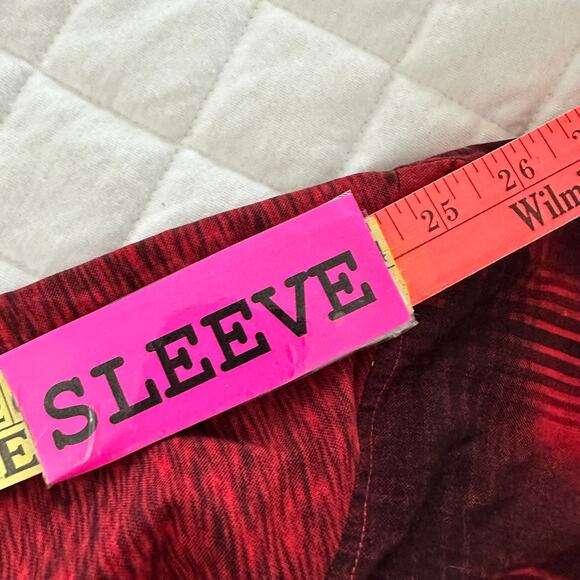 AD LIB Dress Womens 46 Red Shirt Dress Shift Abstract Midi Lagenlook US 14 - Picture 11 of 13